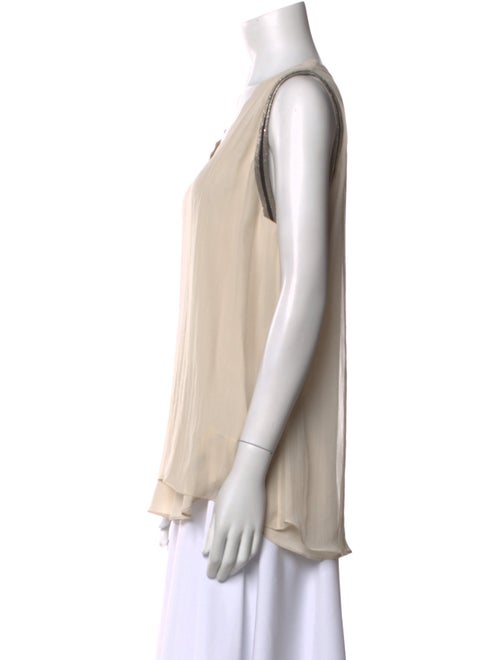 Brunello Cucinelli Silk V-Neck Blouse