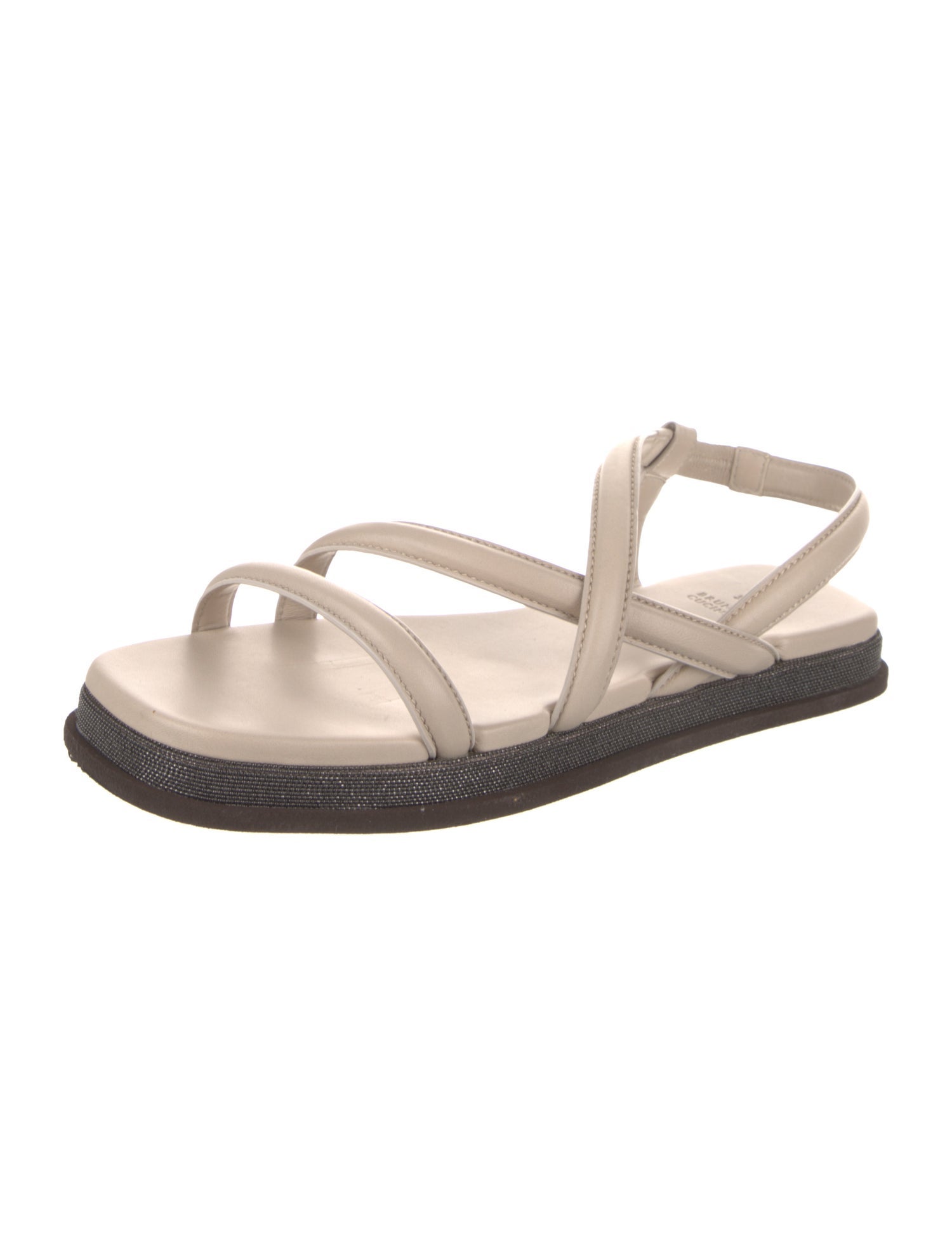 Brunello Cucinelli Leather Slingback Sandals