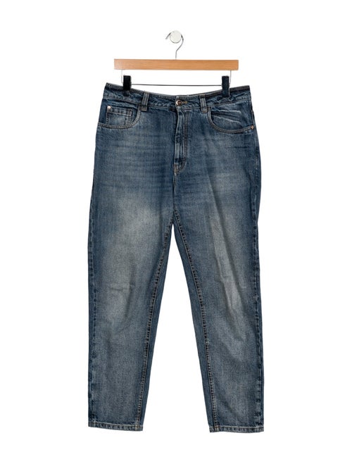 Brunello Cucinelli High-Rise Straight Leg Jeans