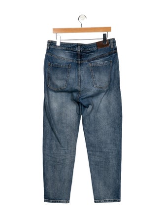 Brunello Cucinelli High-Rise Straight Leg Jeans