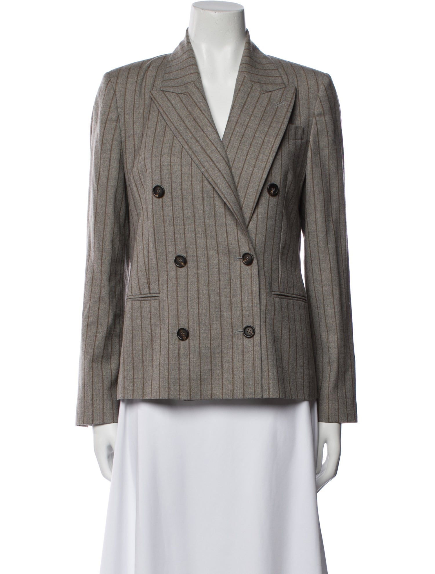 Brunello Cucinelli Virgin Wool Striped Blazer