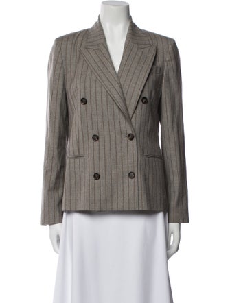 Brunello Cucinelli Virgin Wool Striped Blazer