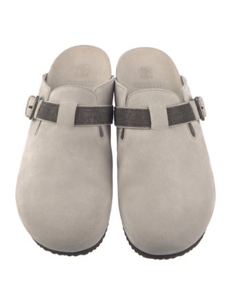 Brunello Cucinelli Monili Suede Mules