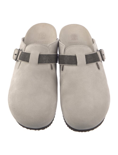 Brunello Cucinelli Monili Suede Mules