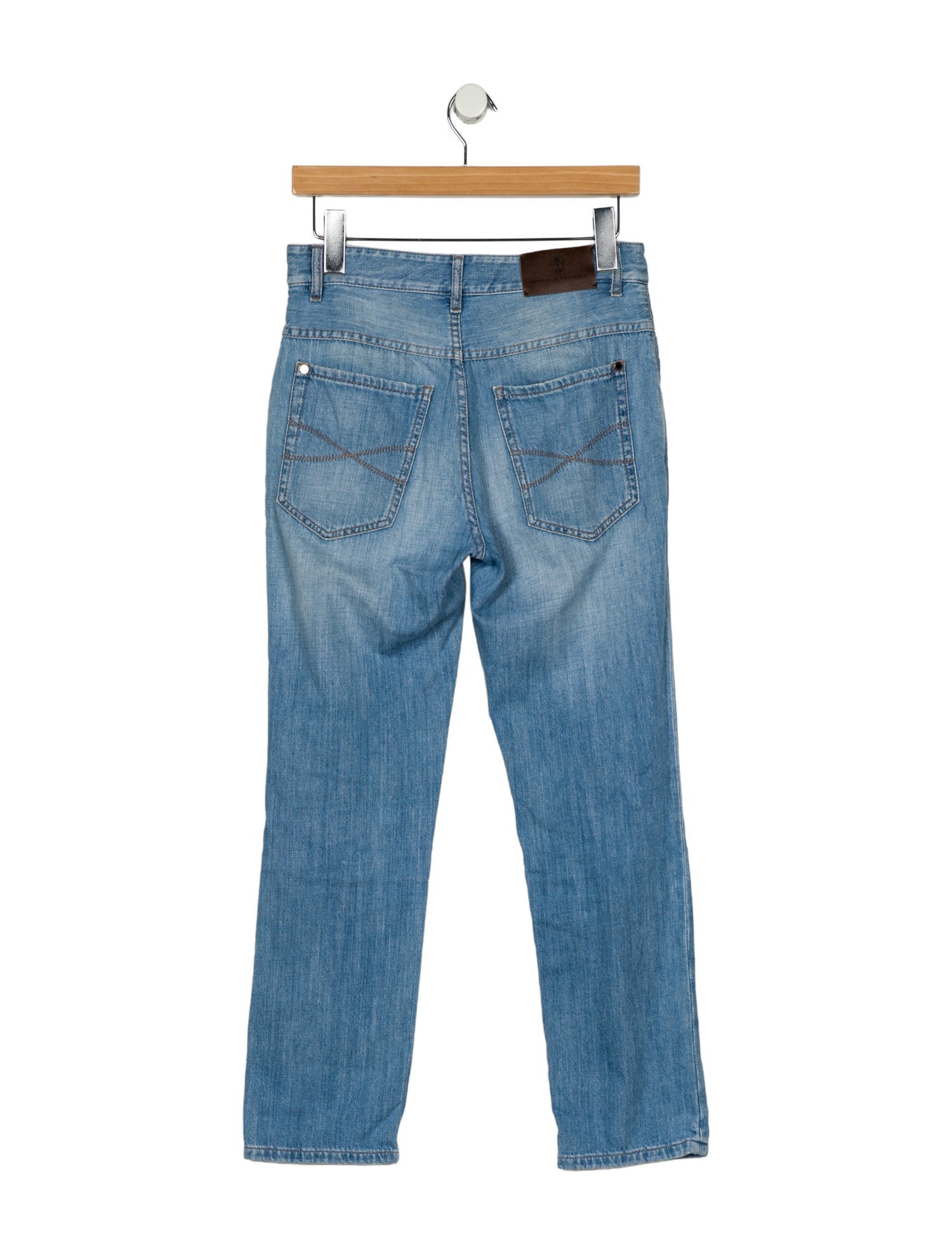 Brunello Cucinelli Mid-Rise Straight Leg Jeans