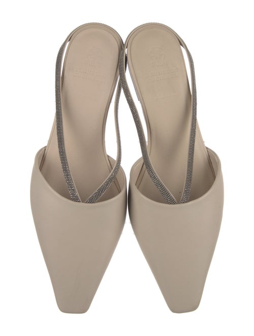 Brunello Cucinelli Monili Leather Mules