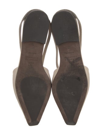 Brunello Cucinelli Monili Leather Mules