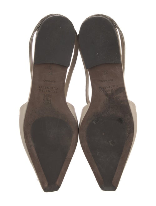 Brunello Cucinelli Monili Leather Mules