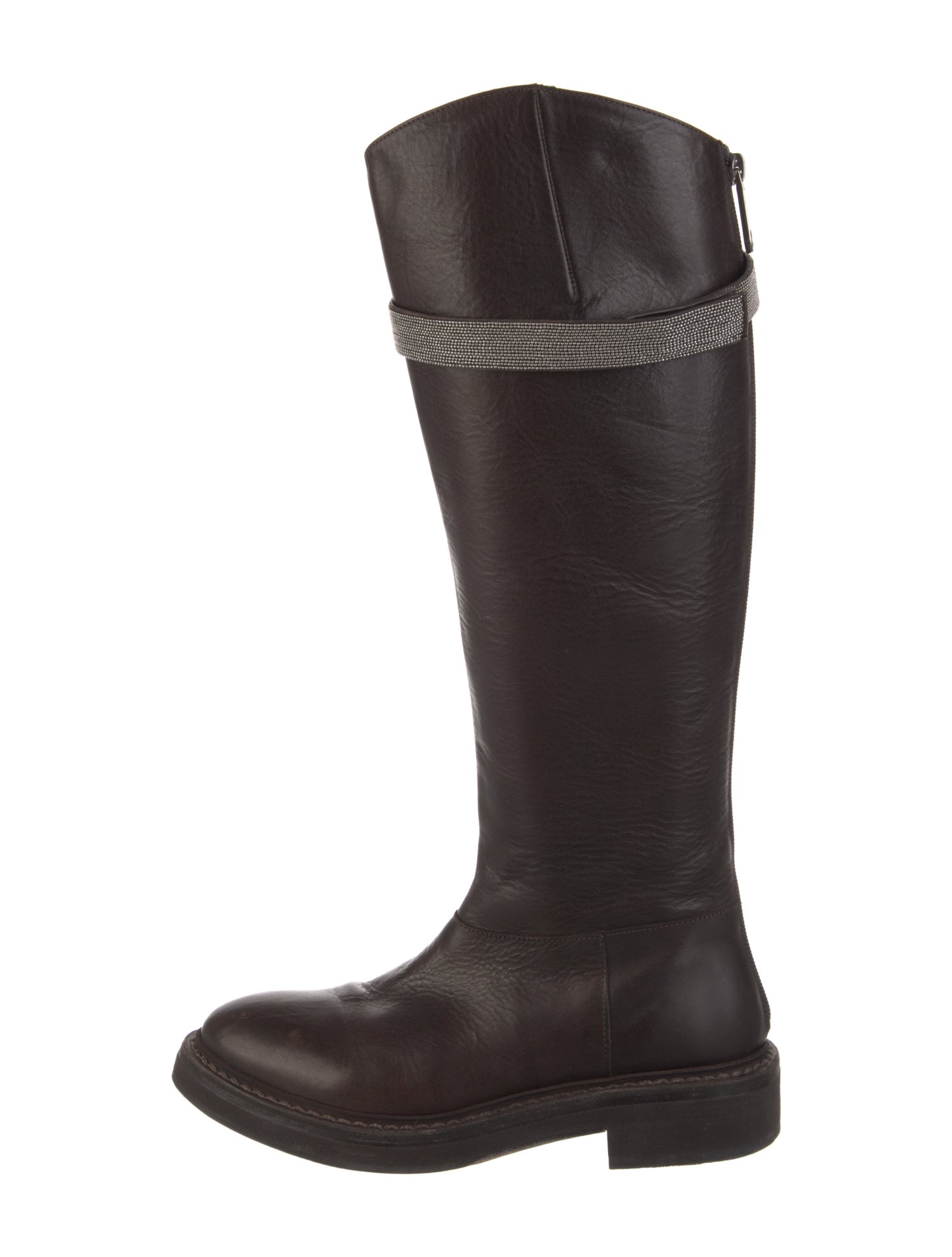 Brunello Cucinelli Leather Riding Boots