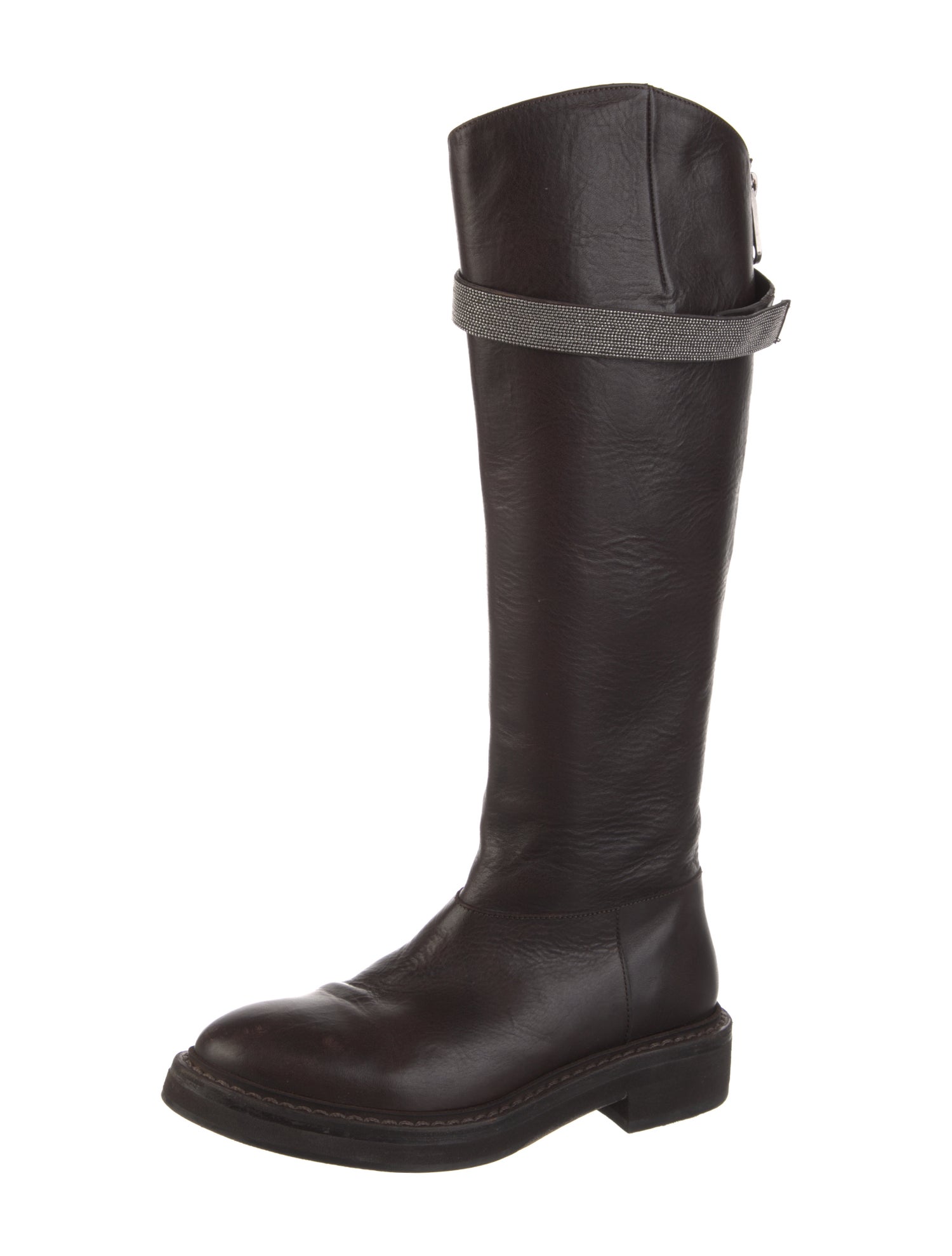 Brunello Cucinelli Leather Riding Boots