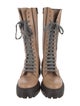 Brunello Cucinelli Leather Combat Boots