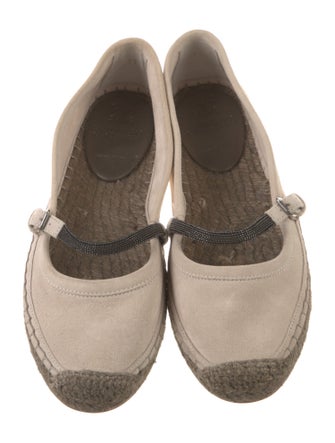Brunello Cucinelli Monili Suede Espadrilles