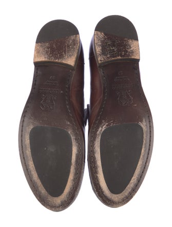 Brunello Cucinelli Leather Beaded Accents Loafers