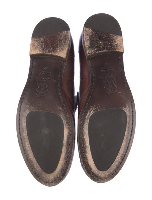 Brunello Cucinelli Leather Beaded Accents Loafers