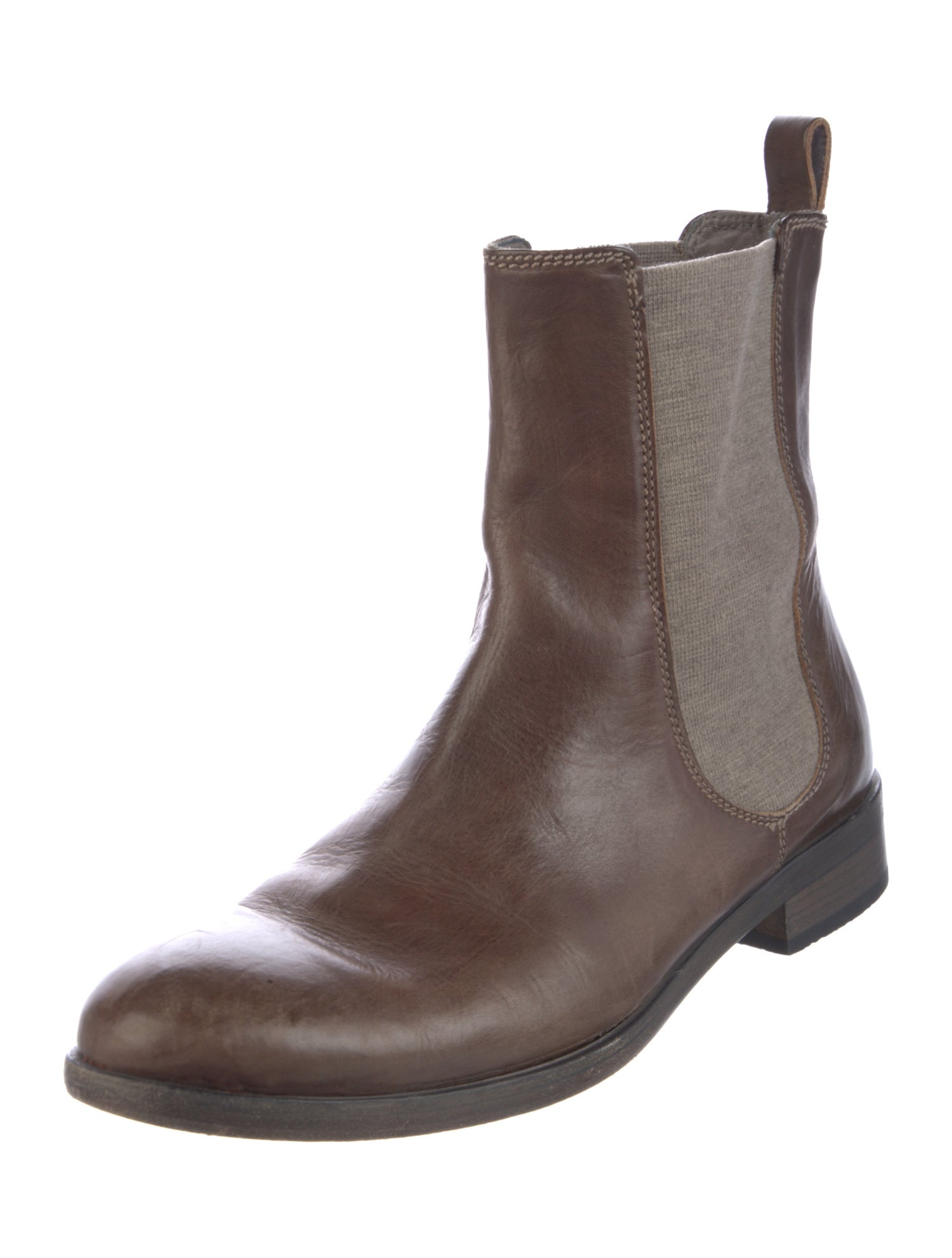 Brunello Cucinelli Leather Chelsea Boots