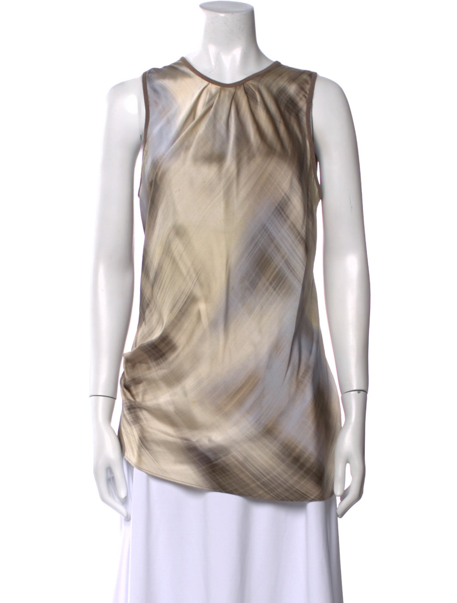 Brunello Cucinelli Silk Tie-Dye Print Tunic