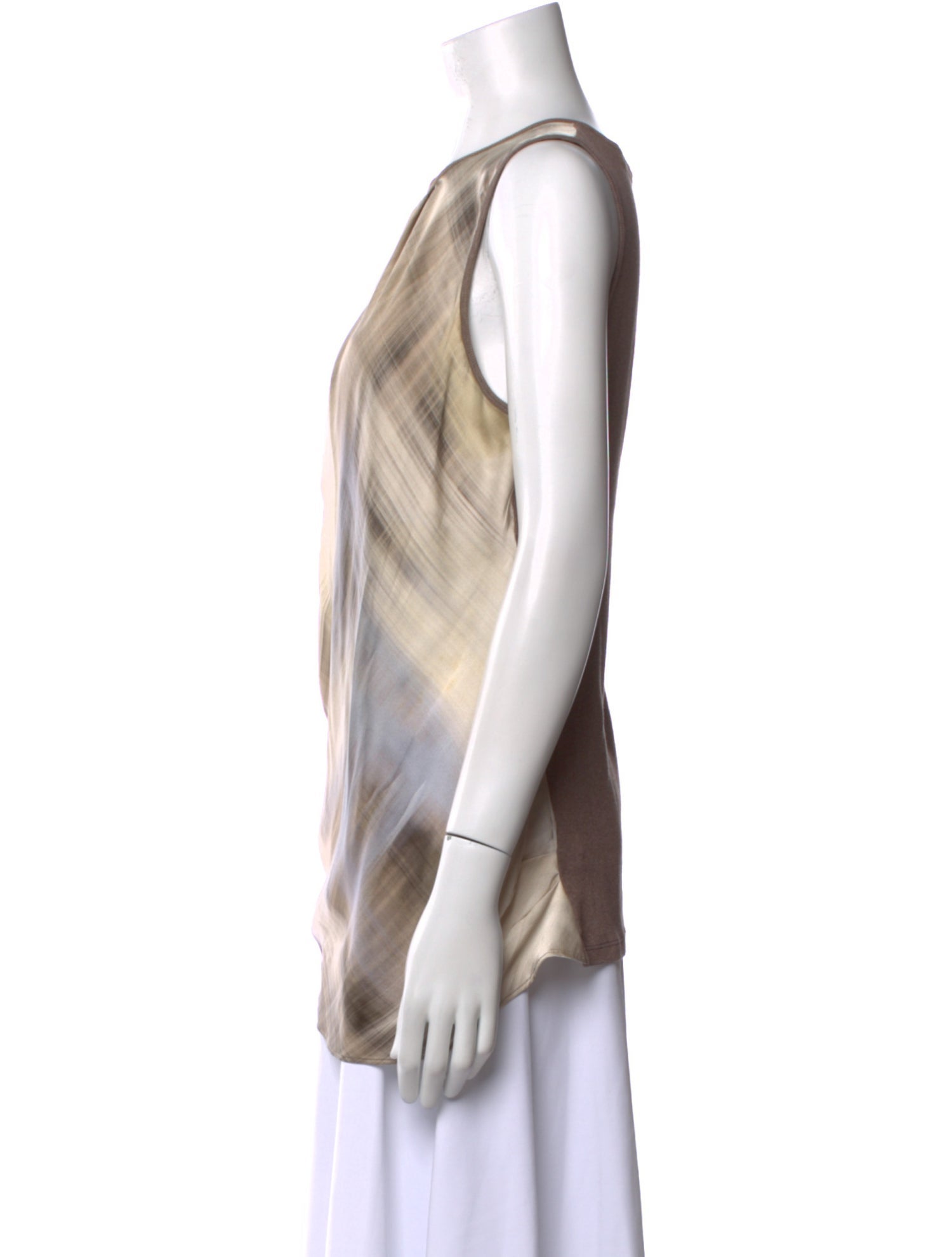 Brunello Cucinelli Silk Tie-Dye Print Tunic