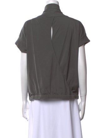 Brunello Cucinelli Cowl Neck Short Sleeve Top