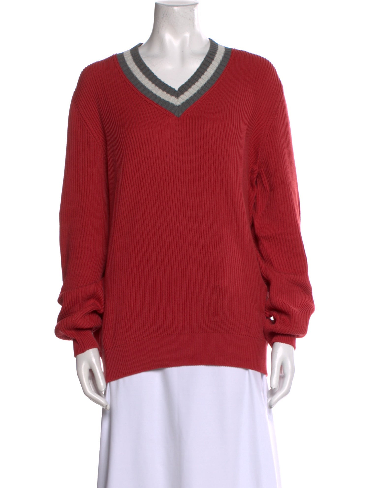 Brunello Cucinelli V-Neck Long Sleeve Sweatshirt