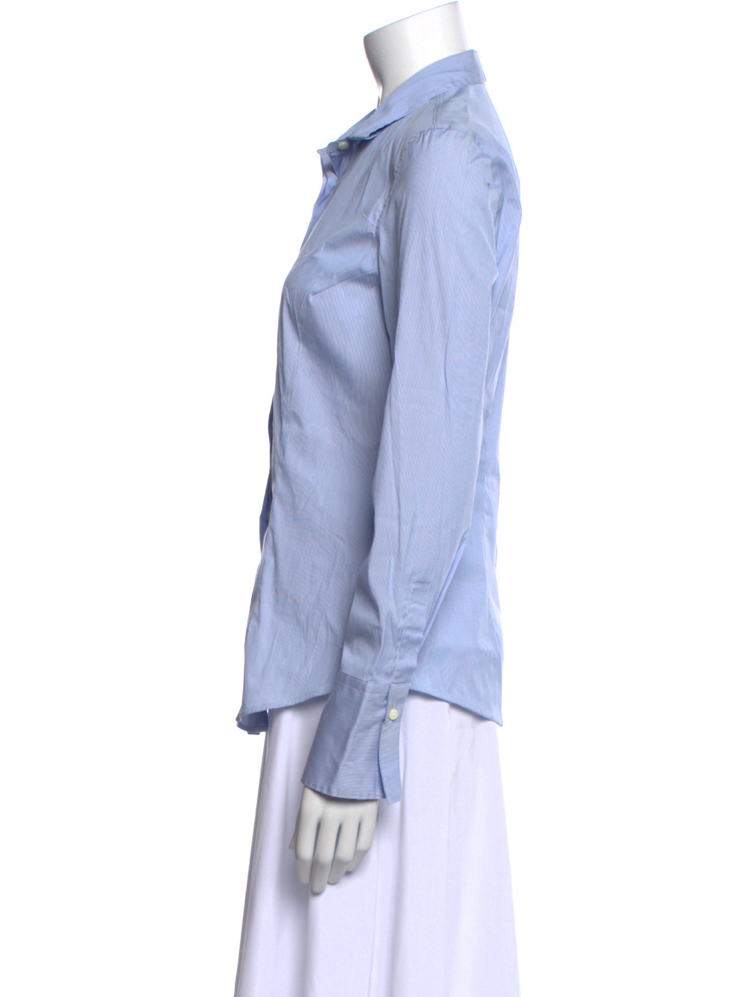 Brunello Cucinelli Long Sleeve Button-Up Top