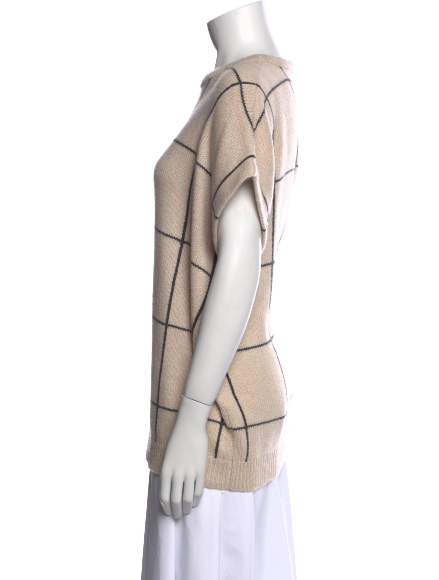 Brunello Cucinelli Cashmere Plaid Print Sweater