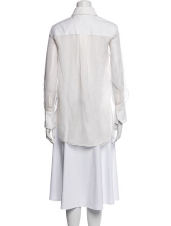 Brunello Cucinelli Long Sleeve Button-Up Top