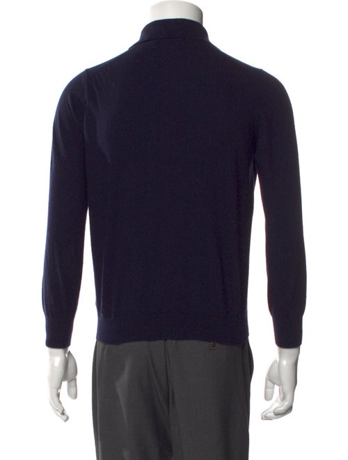 Brunello Cucinelli Virgin Wool Collar Polo Sweater