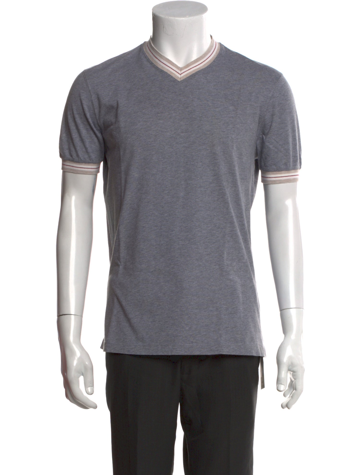 Brunello Cucinelli V-Neck Short Sleeve T-Shirt