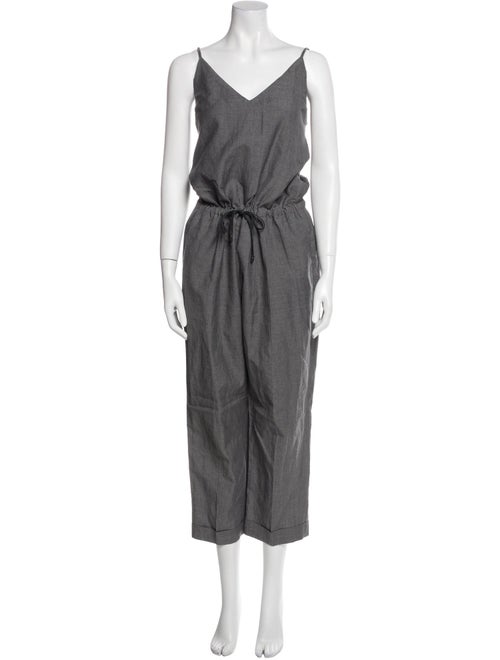 Brunello Cucinelli Virgin Wool V-Neck Jumpsuit