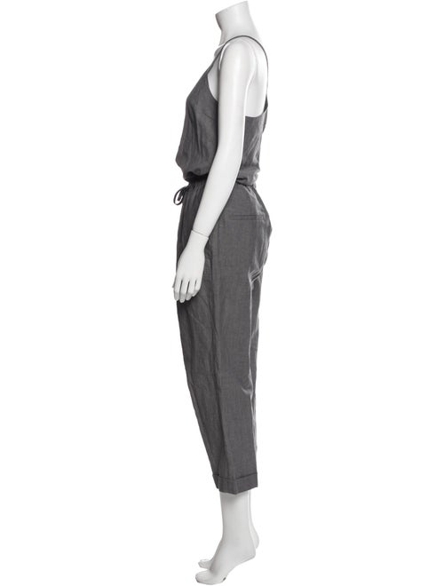 Brunello Cucinelli Virgin Wool V-Neck Jumpsuit