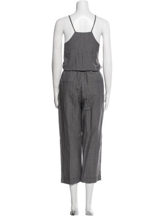 Brunello Cucinelli Virgin Wool V-Neck Jumpsuit