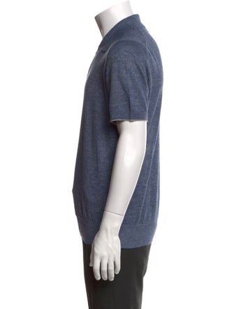 Brunello Cucinelli Linen Collar Polo Shirt