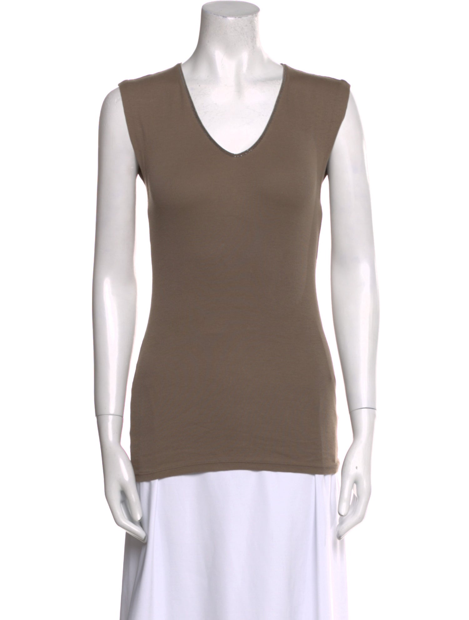 Brunello Cucinelli V-Neck Sleeveless Top
