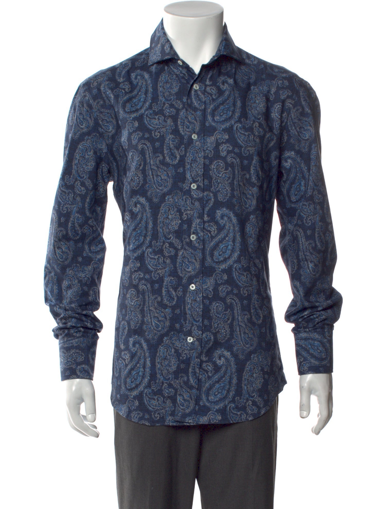 Brunello Cucinelli Paisley Print Long Sleeve Shirt w/ Tags