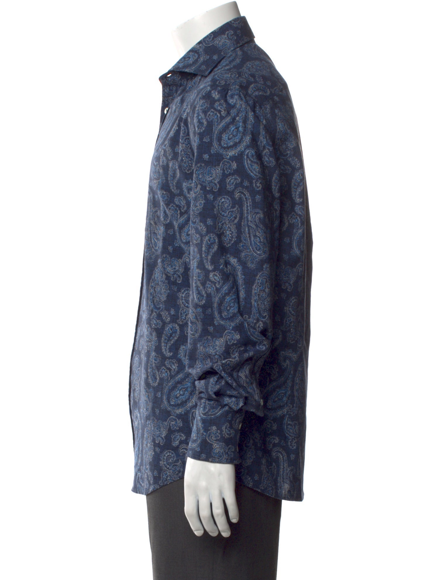 Brunello Cucinelli Paisley Print Long Sleeve Shirt w/ Tags