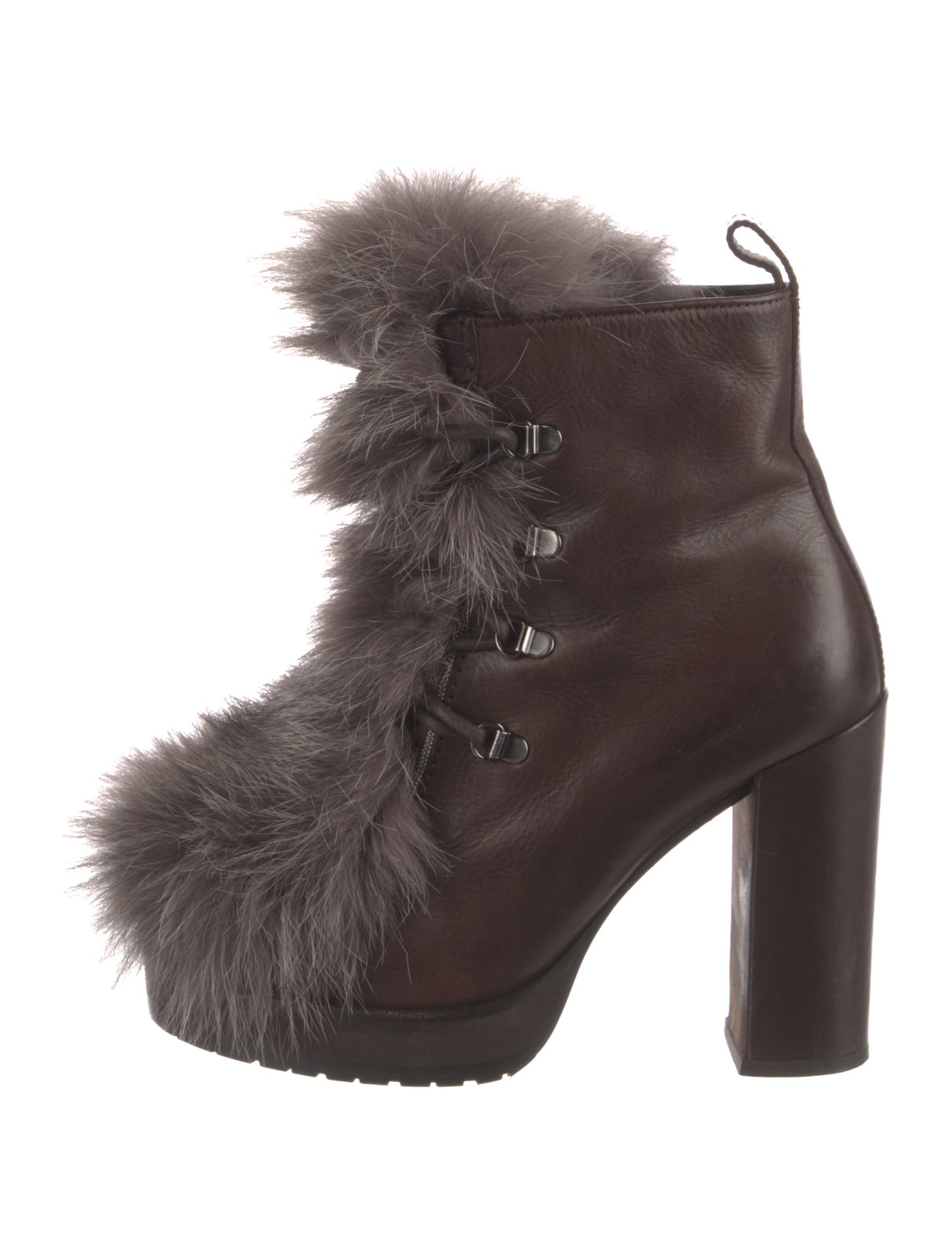 Brunello Cucinelli Leather Lace-Up Boots