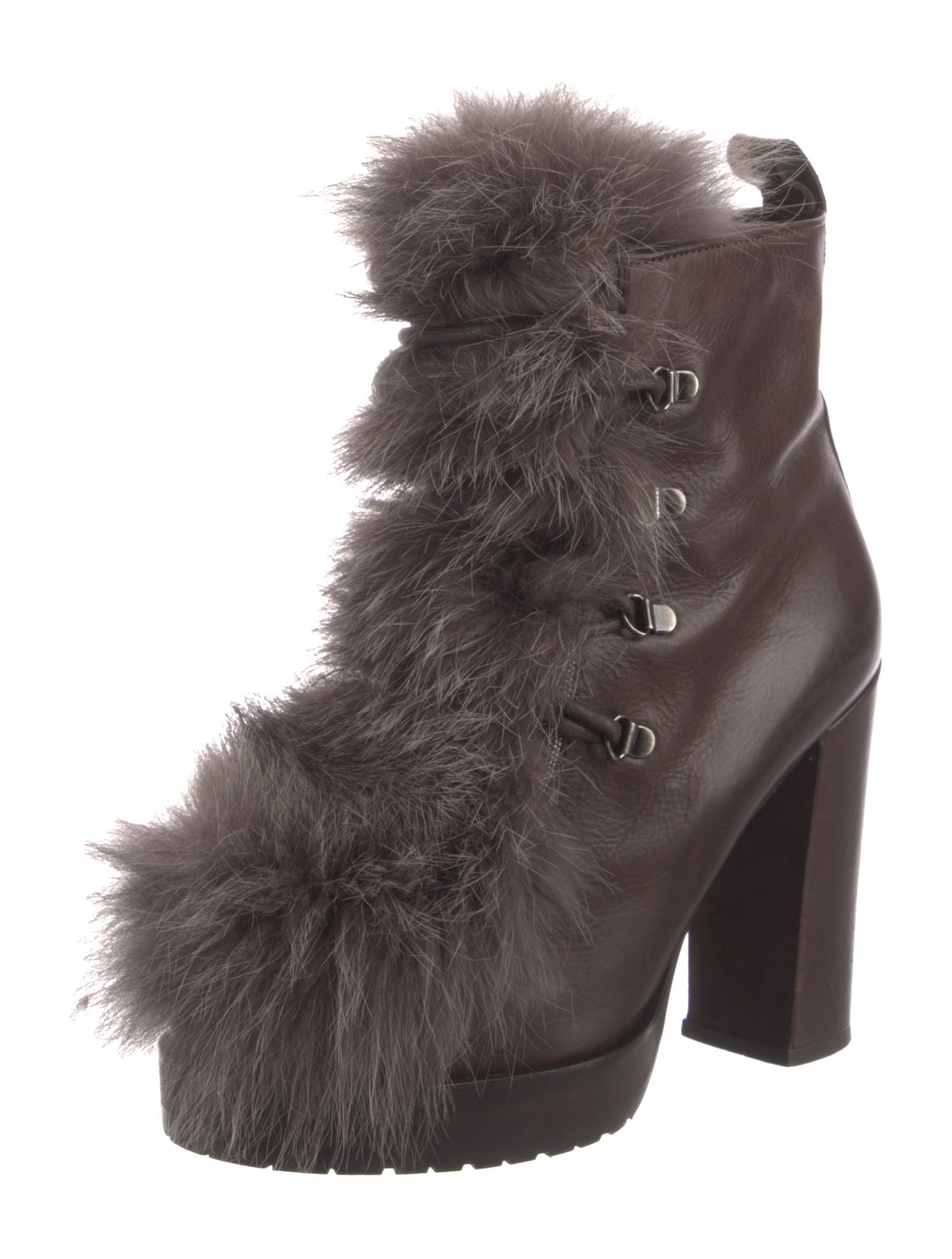 Brunello Cucinelli Leather Lace-Up Boots