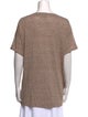 Brunello Cucinelli Linen Scoop Neck T-Shirt