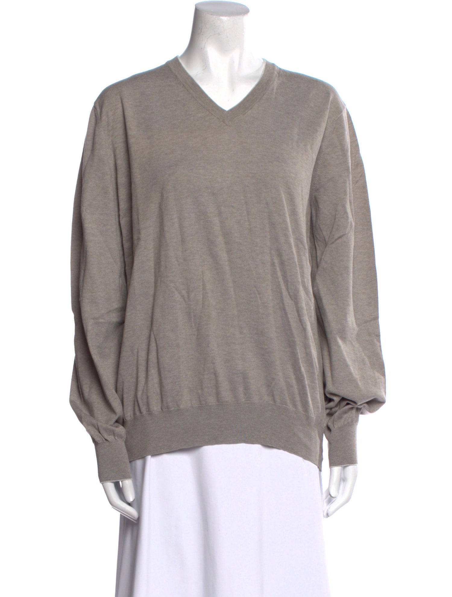 Brunello Cucinelli V-Neck Long Sleeve Sweatshirt