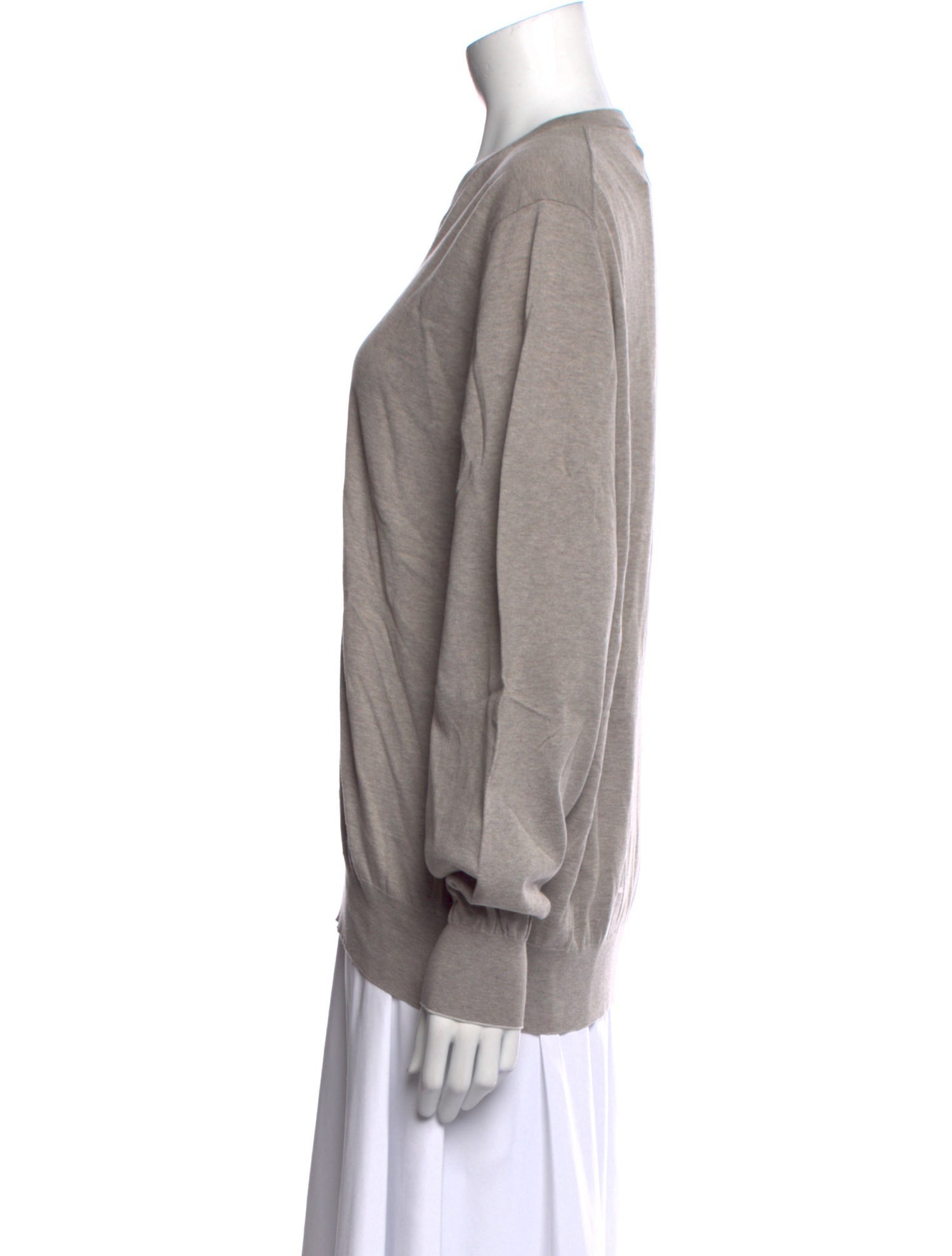 Brunello Cucinelli V-Neck Long Sleeve Sweatshirt