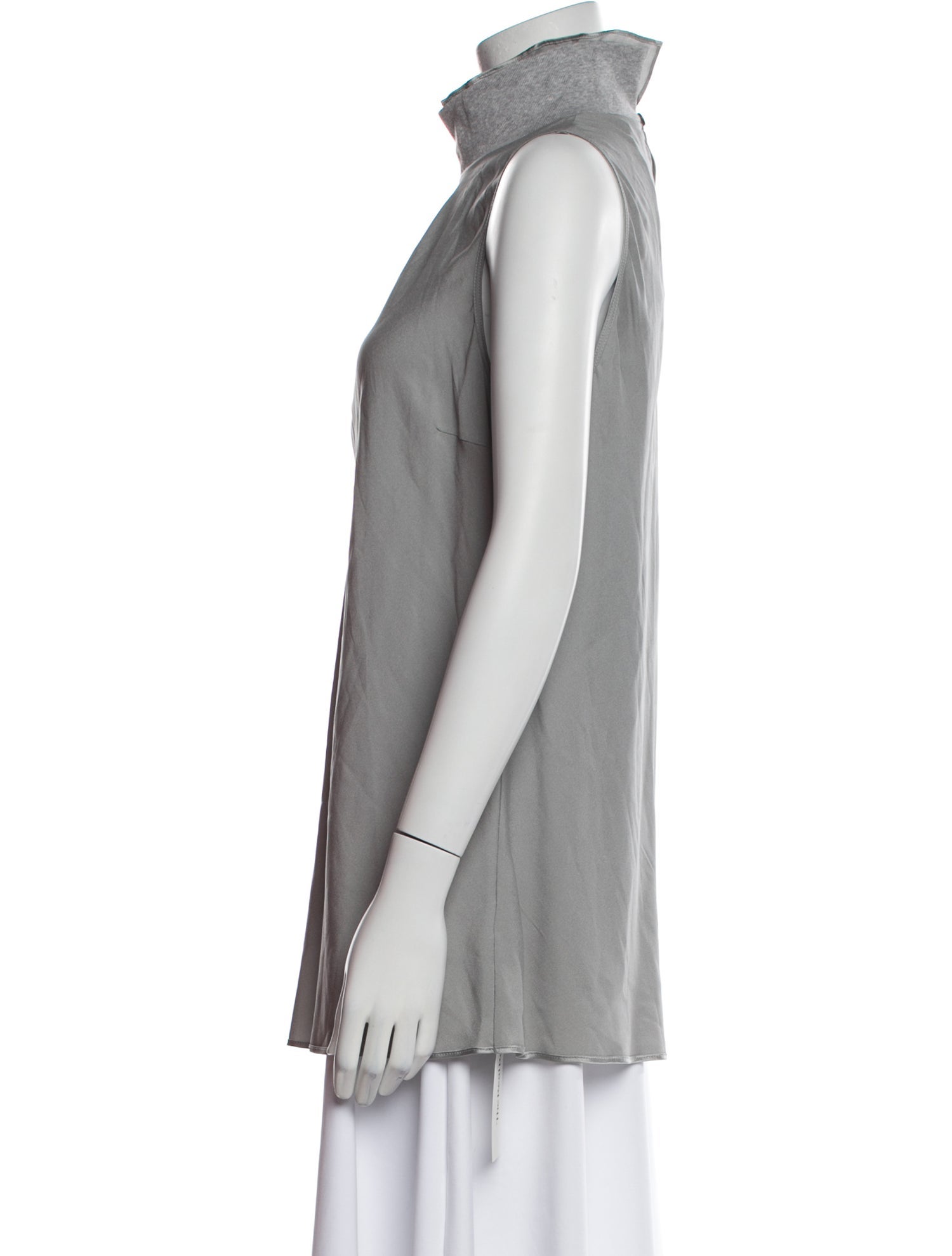 Brunello Cucinelli Silk Mock Neck Tunic