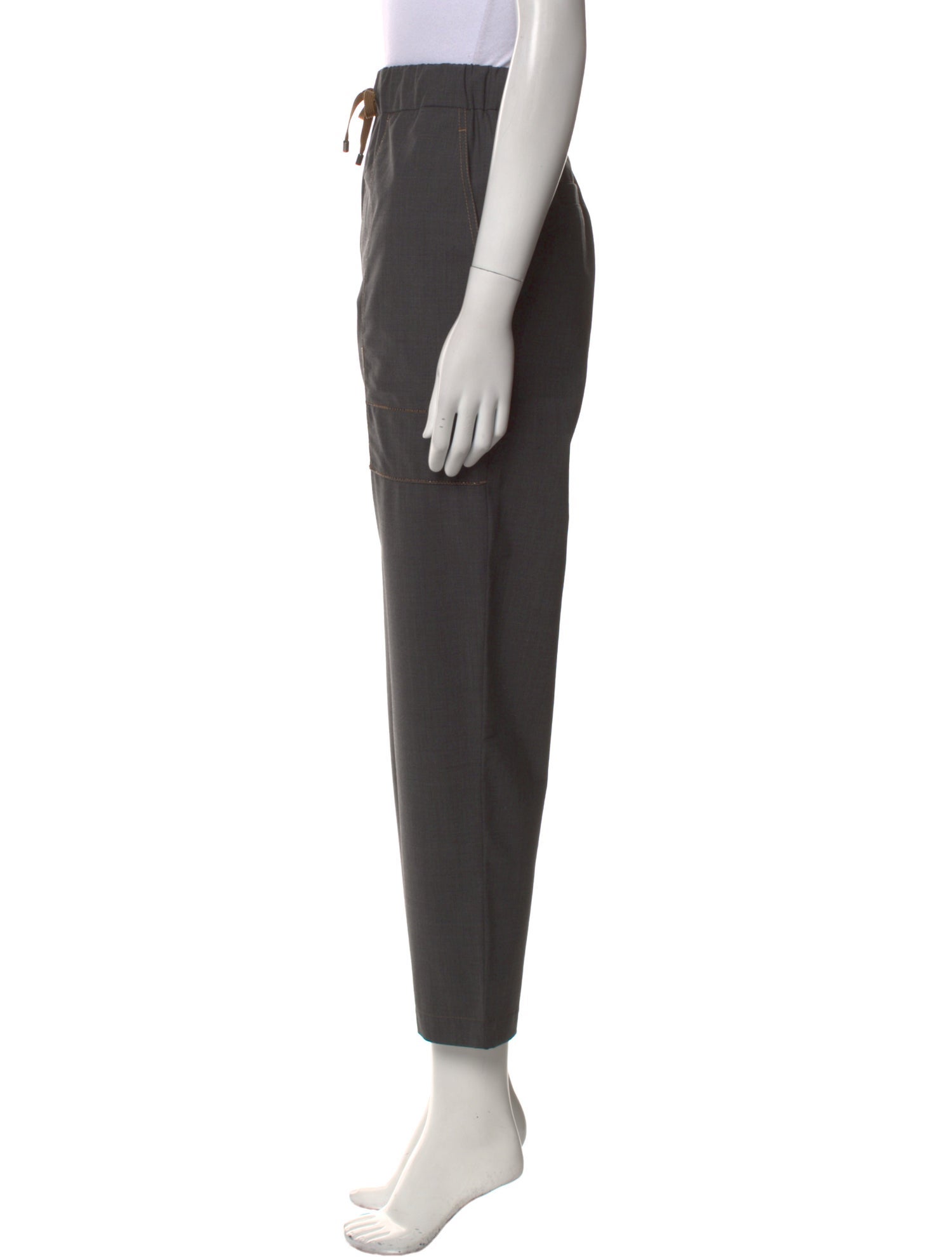 Brunello Cucinelli Virgin Wool Straight Leg Pants