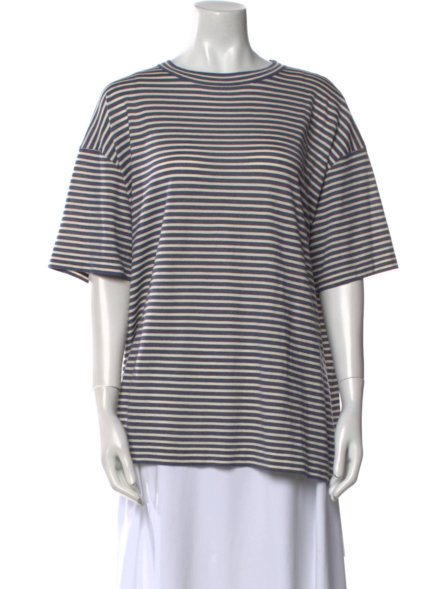 Brunello Cucinelli Striped Scoop Neck T-Shirt