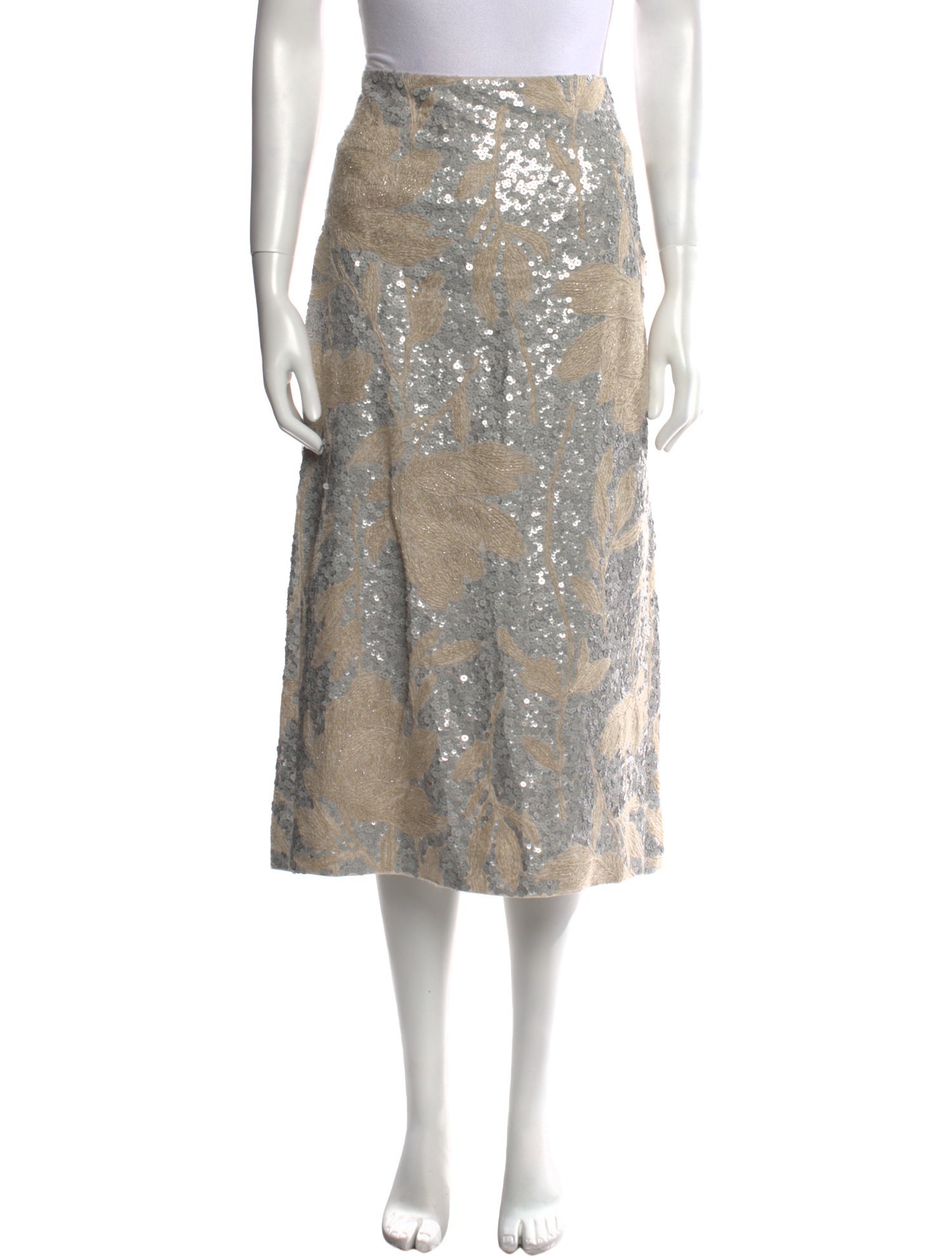 Brunello Cucinelli Linen Midi Length Skirt w/ Tags