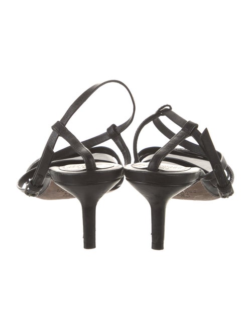 Brunello Cucinelli Monili Leather Slingback Sandals