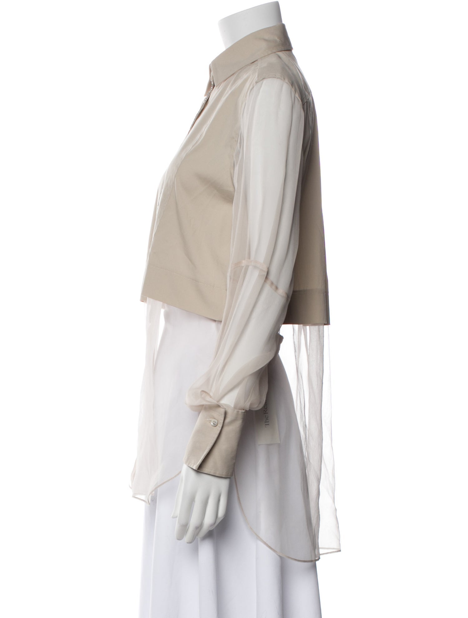 Brunello Cucinelli Long Sleeve Button-Up Top