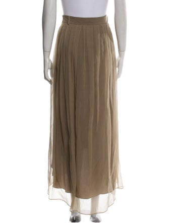 Brunello Cucinelli Silk Midi Length Skirt