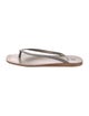 Brunello Cucinelli Monili Leather Flip Flops