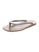 Brunello Cucinelli Monili Leather Flip Flops