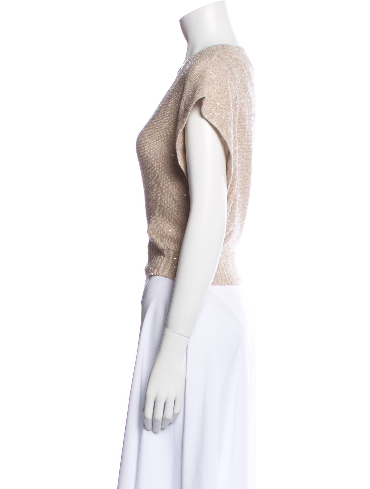 Brunello Cucinelli Linen V-Neck Sweater w/ Tags